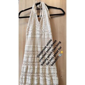 White Crochet Maxi Dress